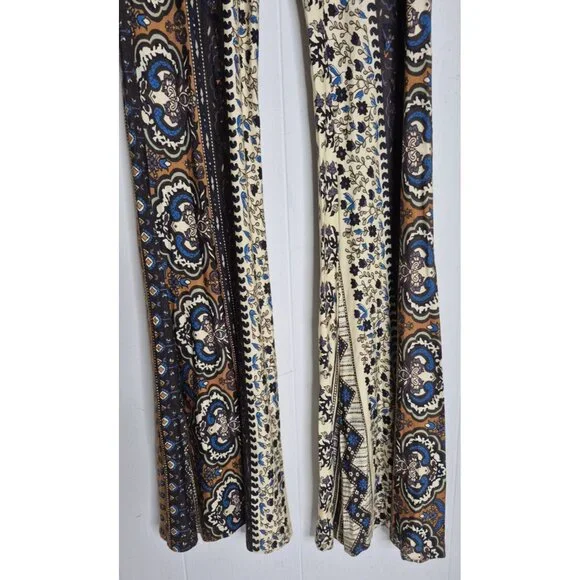 Novella Royale Janis Boho Floral Bell Bottoms Pants Size Small - Picture 2 of 6